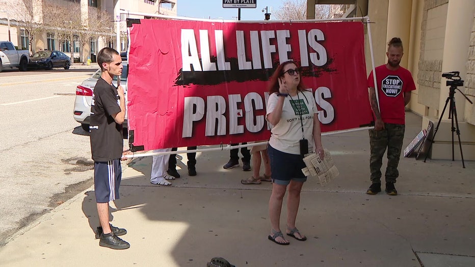 Protesters are traveling the state in opposition to the death penalty. 