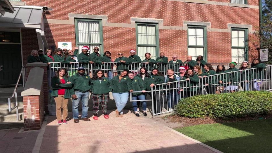 L'Tanya Evans and students at Academy Prep Center of Tampa.