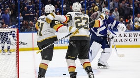 Martinez scores in OT, Golden Knights edge Lightning 4-3