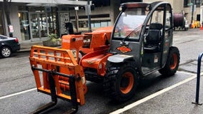 Oregon man charged after 'chasing pedestrians' with stolen forklift, police say