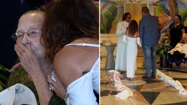 Manatee hospice staff transforms lobby into wedding venue for resident to witness daughter's ceremony