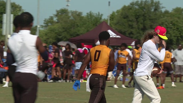 Football players from across the nation coach youth in Tampa at Sandlot 7v7 pro-am tournament
