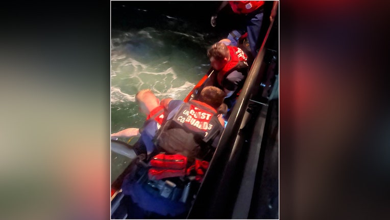 A 22-7year-old man was rescued off the coast of Egmont Key after spending eight hours in the water. Image is courtesy of the U.S. Coast Guard. 