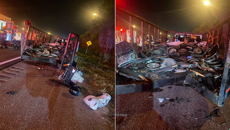 A Tampa man was killed early Tuesday morning in a motorcycle crash on I-75. Image is courtesy of the Florida Highway Patrol.