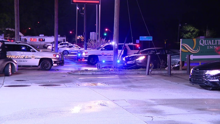 2 police cruisers crashed early Monday morning.