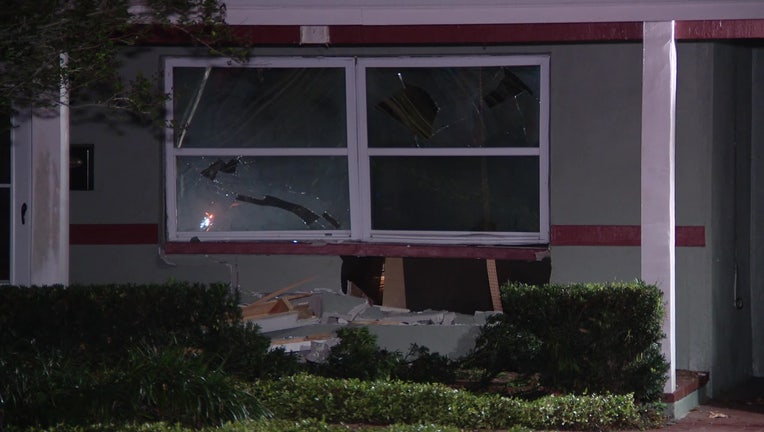 A car crashed into a St. Pete home early Monday morning and fled. 