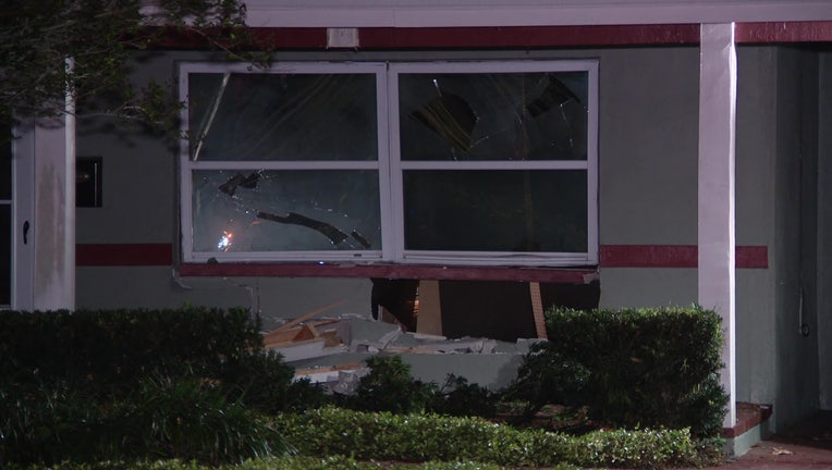 A car crashed into a St. Pete home early Monday morning and fled.