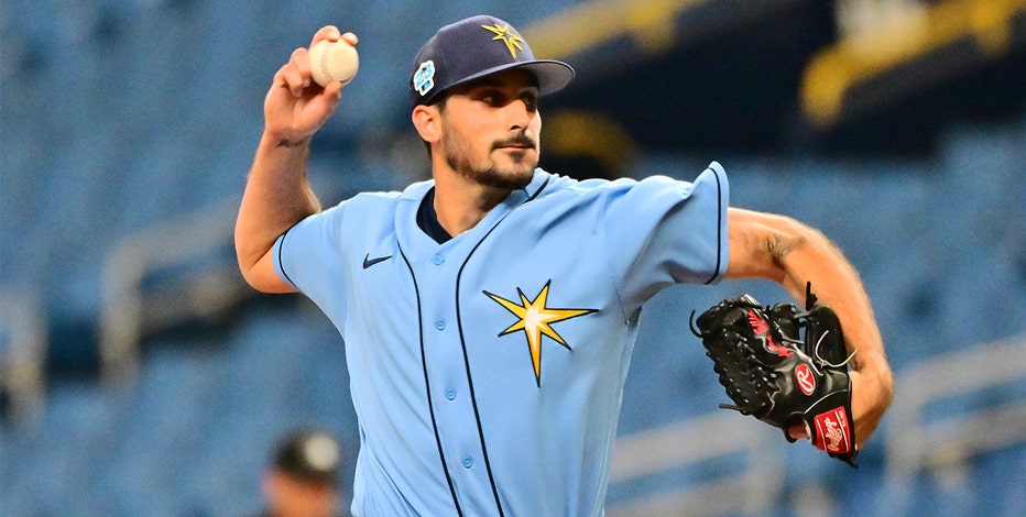 Tampa Bay Rays Pitcher Zach Eflin delivers a pitch to the plate News  Photo - Getty Images