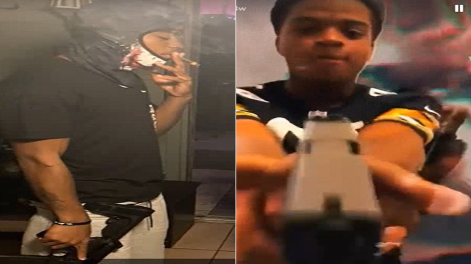 La'Darion Chandler with guns. Images are courtesy of the Polk County Sheriff's Office. 