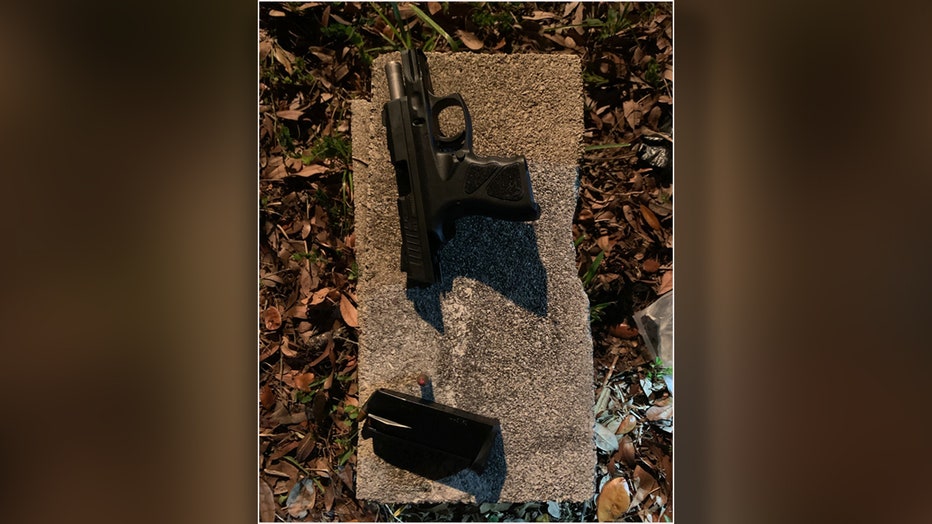 The suspect's gun courtesy of the St. Petersburg Police Department. 