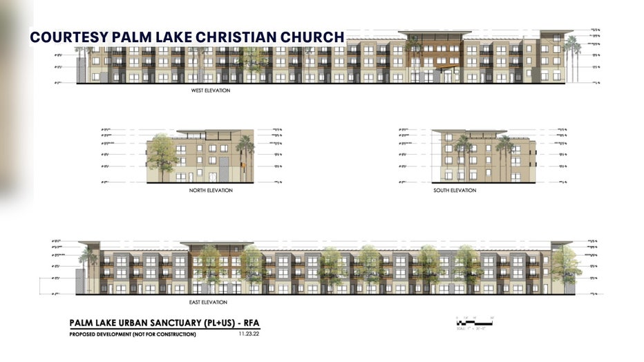 Rendering of proposed affordable housing project. 