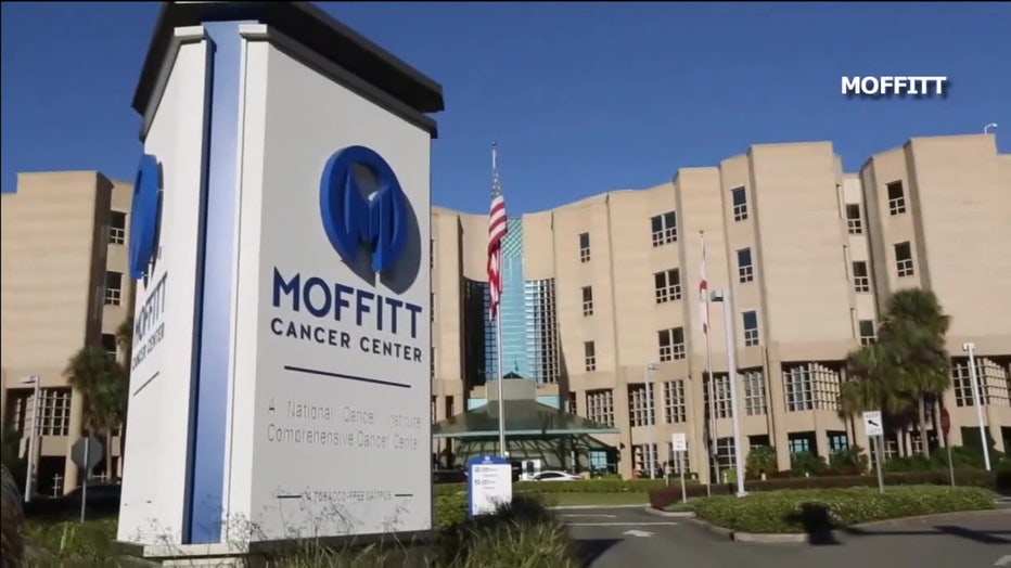 File: Exterior of Moffitt Cancer Center. 