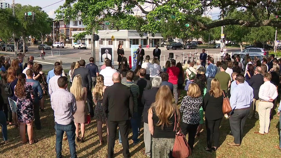 The legal community gathered on Wednesday for a moment of silence in honor of Steven Cozzi. 