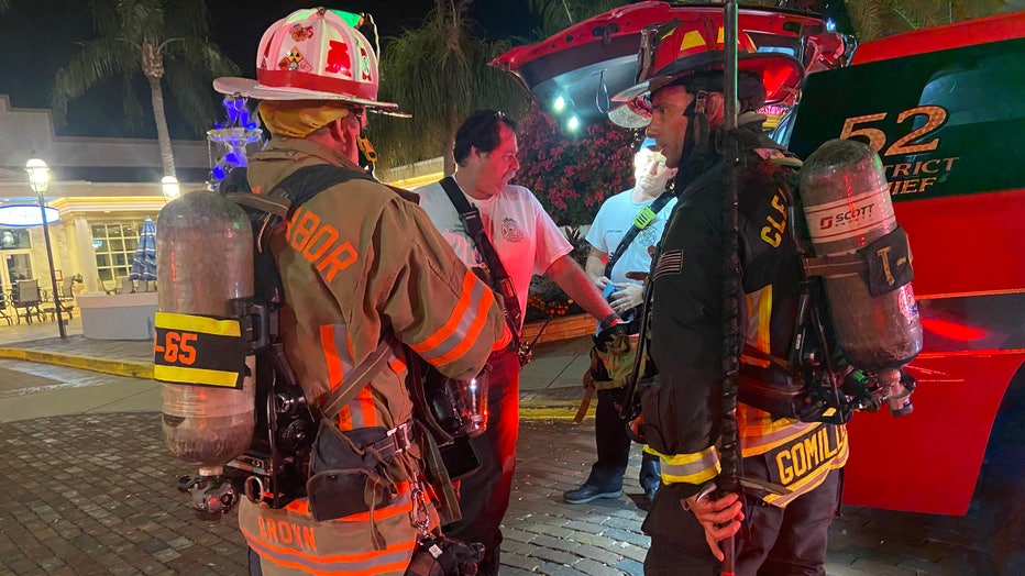 Firefighters outside of the Safety Harbor Resort and Spa. Image is courtesy of the Safety Harbor Fire Department. 