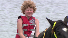 7-year-old’s wish to ride horses in the surf granted after learning she’s cancer-free