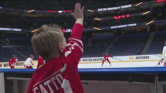 Boston University hockey team brings biggest fan to Frozen Four