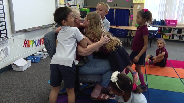 'School grandma' dedicates her days to helping students