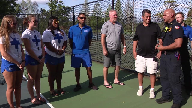 St. Pete pickleball player reunites with lifeguards who used AED to save his life