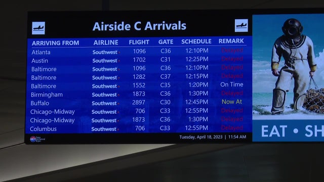 More than 1,800 Southwest flights delayed nationwide on Tuesday