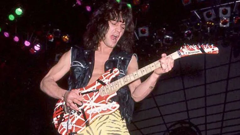 Eddie Van Halen's iconic 'Hot For Teacher' guitar sells for over