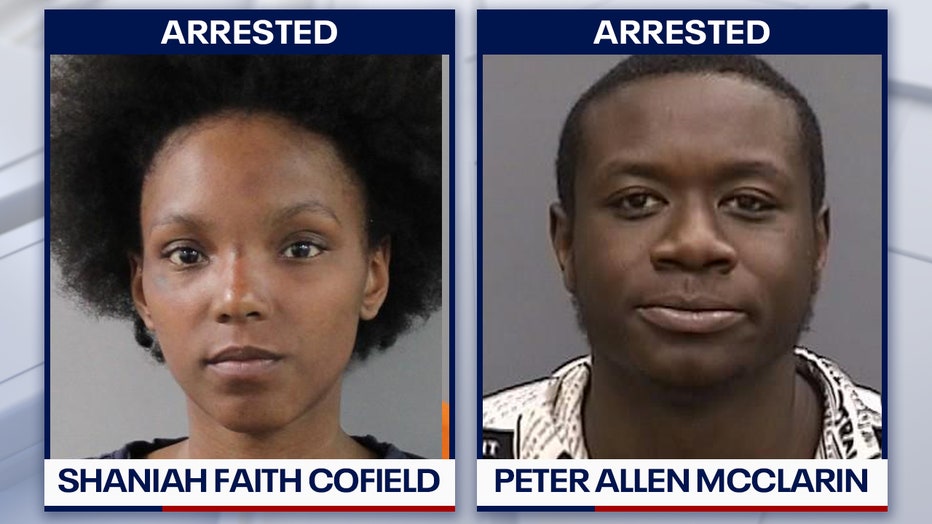 Mugshots of Shaniah Cofield and Peter McClarin courtesy of the Florida Highway Patrol.