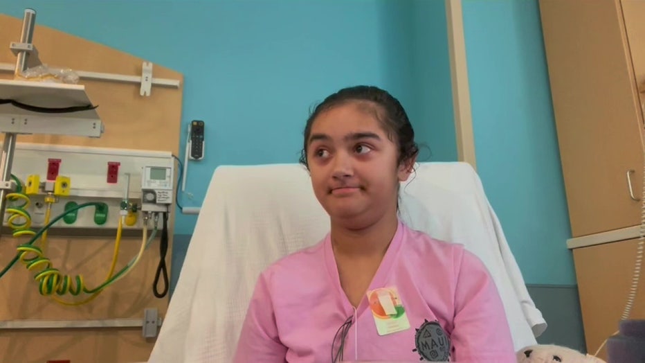 Natalie Warner inside Johns Hopkins All Children's Hospital.