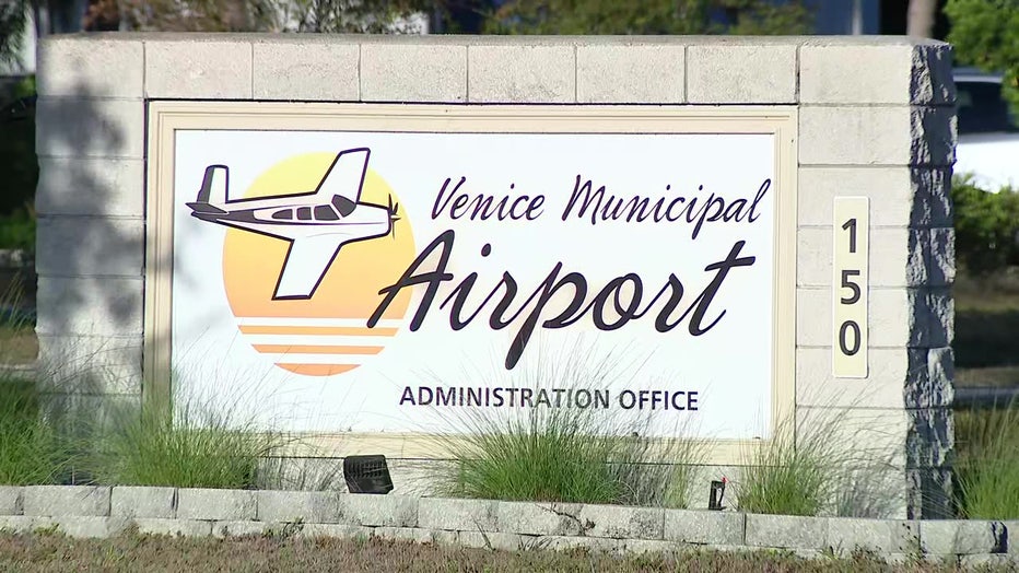 Exterior of Venice Airport. 