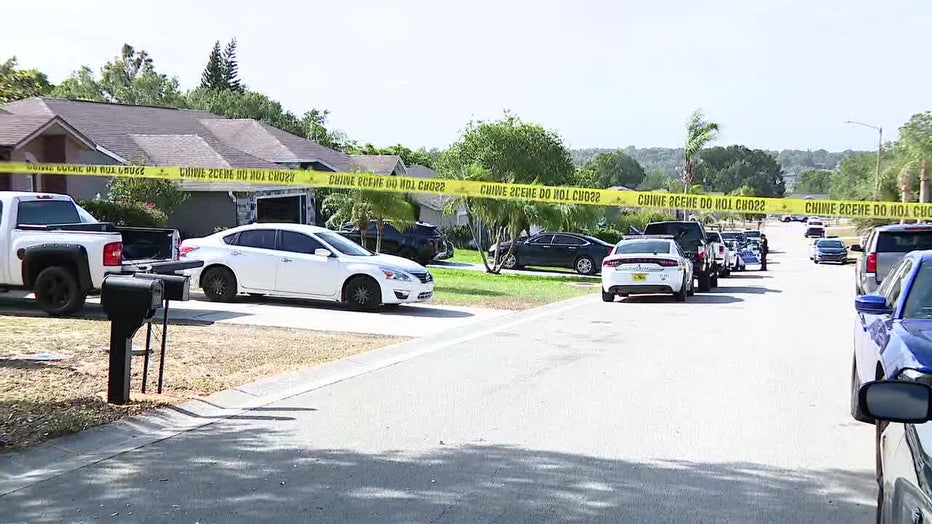 Law enforcement outside fatal hostage scene in Polk County.