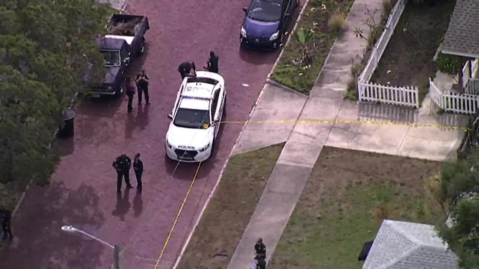 Aerial view of home where police say a woman killed her sister. 