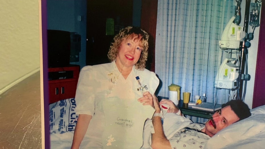 Bill and Debbie Ismer while Bill awaited a heart transplant. 