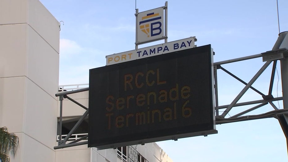 Digital sign at Port Tampa Bay. 