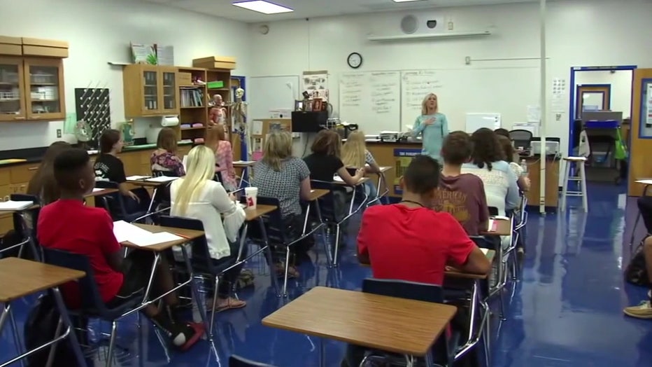 File: Students and teacher. 