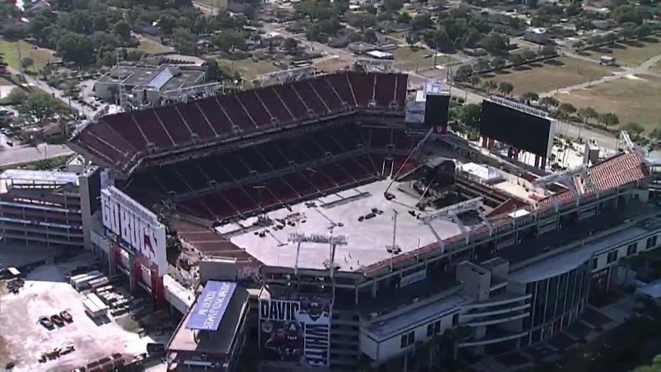 Exterior of Raymond James Stadium. 