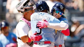 Walls tiebreaking grand slam lifts Rays over Yanks 8-7 as Rays earn 4-game split