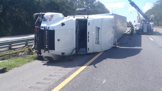 DUI driver flips semi, collides with U-Haul on I-75