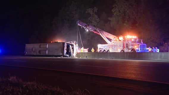 FHP: 1 seriously injured after crashing into bus on I-75