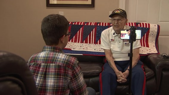 WWII veterans help Dunedin teen record living history