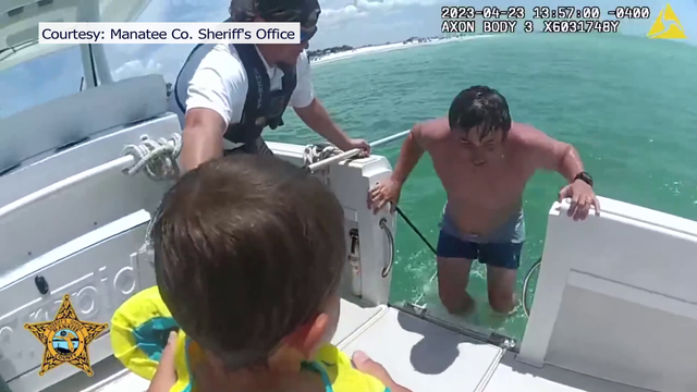 Marine deputies save father, son that pulled 100 yards offshore by rip current