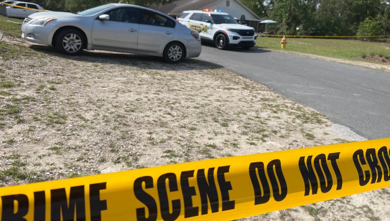 Crime scene tape outside a Citrus County ALF where a murder-suicide occurred on Friday morning. Image is courtesy of the Citrus County Sheriff's Office. 