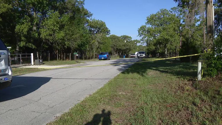 Crime scene tape outside of a fatal shooting scene in Spring Hill. 