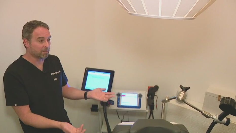 Dr. Nate Upshaw uses TMS to treat depression. 
