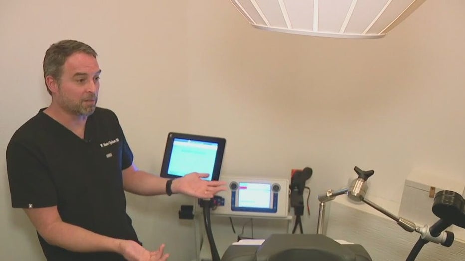 Dr. Nate Upshaw uses TMS to treat depression.