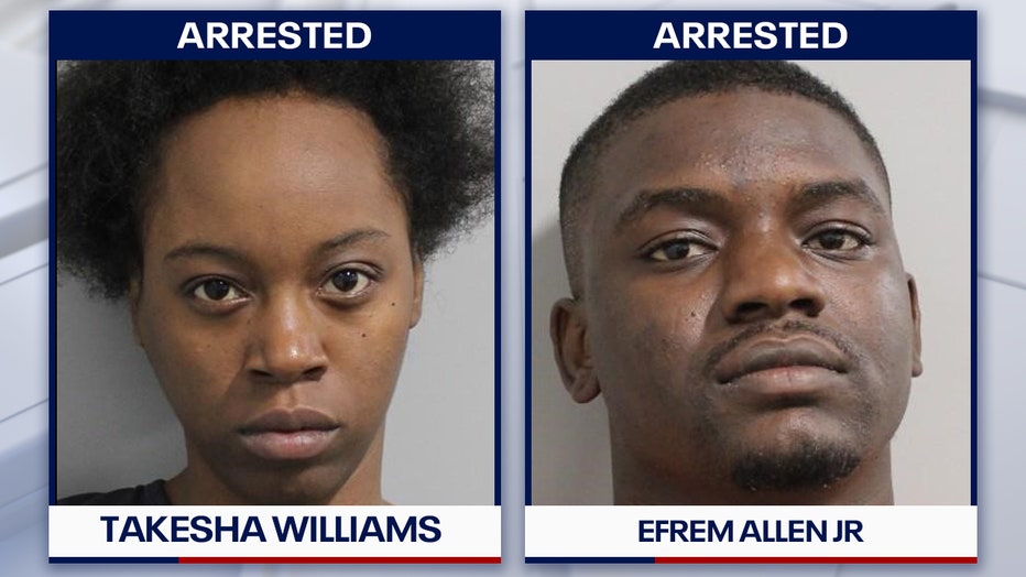 Takesha Williams and Efren All mugshots courtesy of the Polk County Sheriff's Office. 