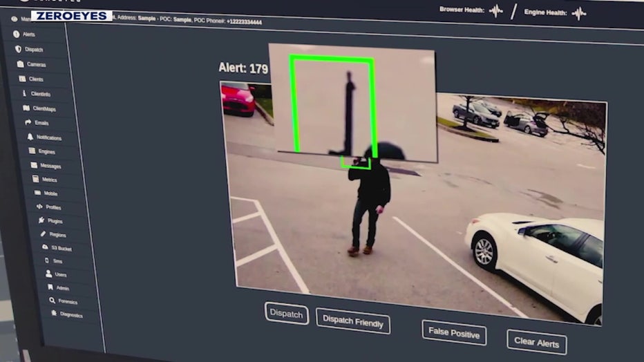 The system uses already existing security cameras to help detect firearms. 
