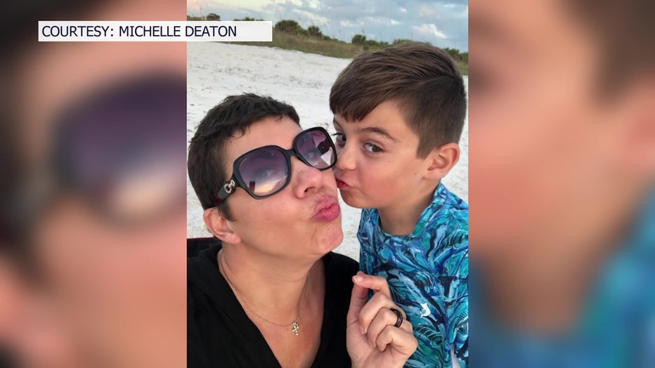 Michelle Deaton and her son Wyatt. 