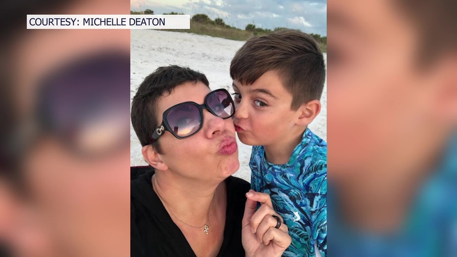 Michelle Deaton and her son Wyatt.