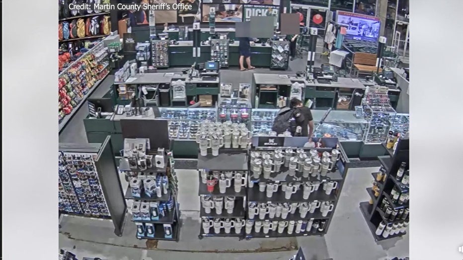 A Florida man is accused of going on a rampage inside a Dick's Sporting Goods store in Martin County.
