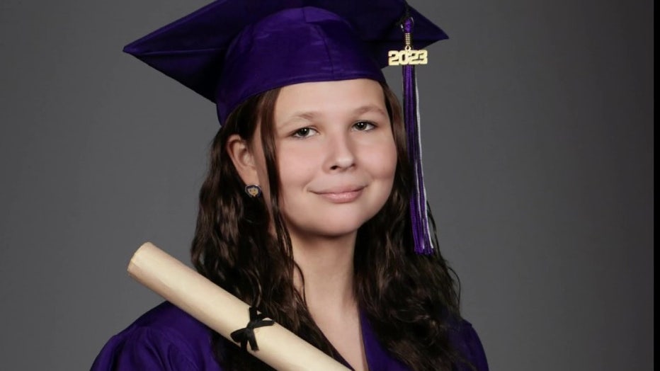 Abigail Beckton's high school graduation photo.