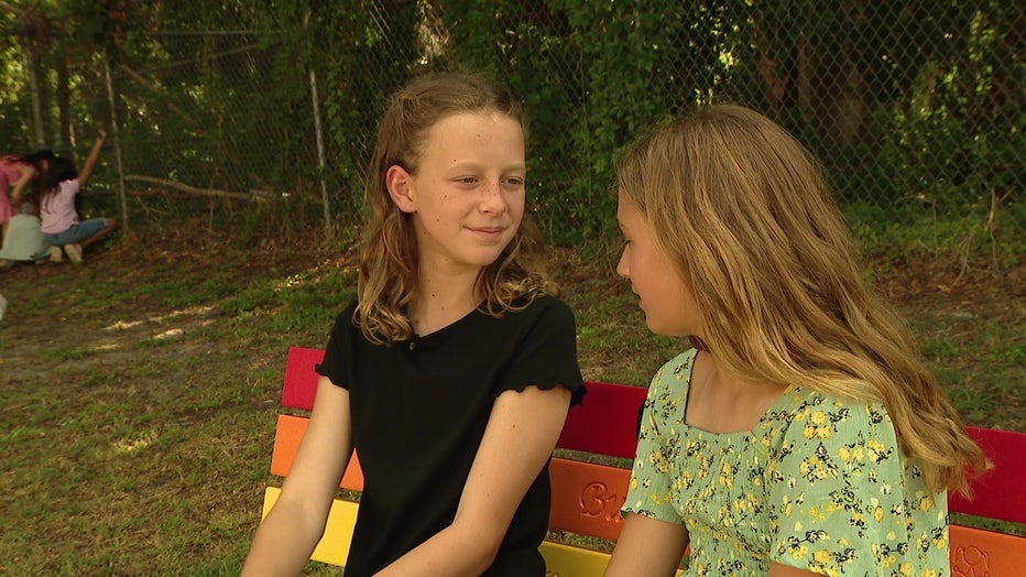 File: Kaela Schmid is a fourth grader who found a way for students to easily make friends.