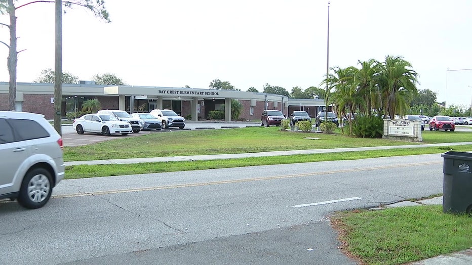 Bay Crest Elementary school got an unexpected visitor.